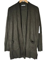 Pink Clover Penton Two Pocket Open Front‎ Cardigan Olive Green M NWT Photo 0