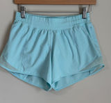 Lululemon Hotty Hot High-Rise Lined Shorts Women 6 Tall Blue Athletic Running Photo 0