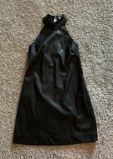 Black Leather Dress Small Photo 0