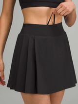 lululemon side pleat high rise tennis skirt black 4 W8ADUS Photo 0
