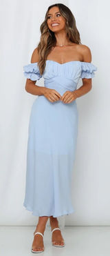 Sky Child Maxi Dress Steel Blue Photo 0