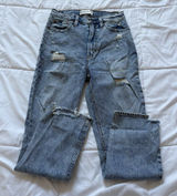 Abercrombie & Fitch Jeans‎ Womens Size 25 Blue Ultra High Rise Ankle Distressed Photo 0