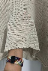 Semi See Through Knit Cover Up Tan Photo 0