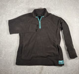 Life Is‎ Good Jacket Womens Large Brown 1/4 Zip Fleece Relaxed Fit Casual Cozy Photo 0