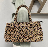 Cmz Leopard Cheetah Print Brown Black Shoulder Bag Boho Safari Grunge Mallcore Photo 0