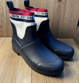 Tretorn Women’s Lia‎ Navy Short Rain Boots with Red White Blue Logo Sock size 7 Photo 0