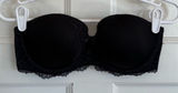Victoria’s Secret black lace multi way strapless bra‎ size 34D Photo 0