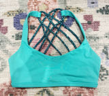 Lululemon Womens Free To Be Bra Size 4 Athletic Sports Yoga Outdoors Teal Photo 0
