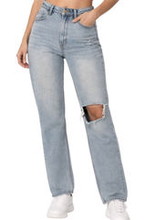 Abercrombie & Fitch The 90s Baggy Low Rise Jeans Button Light Wash Blue 31/12 Photo 0