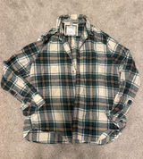 Denim & Flower Classic Green Plaid Women’s Flannel Shirt Photo 0