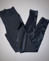 Alo Leggings Pants Womens Xtra Small XS Gray Pull On Skinny RN# 87370 Mesh Photo 0