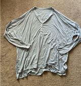 Aerie real soft long sleeve light blue henley Photo 0