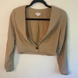 Lelis collection cropped blazer Tan Photo 0