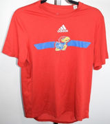 Adidas Creator Tee Kansas Jayhawks Shirt Medium Red Blue Team Logo Crew Photo 0