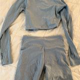 Blue Textured Women's Top Photo 0