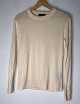 club monaco Cream Crew Neck Merino Wool Sweater CS Made In‎ Hong Kong Photo 0