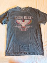 Comfort Colors Free Bird Eagle Graphic T Shirt M Faded Charcoal Distressed Photo 0