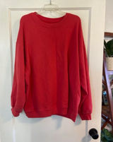 Daily Drills Sweatshirt Baggy Oversized Crewneck Red Unisex XS/S Photo 0