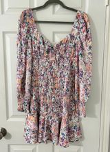 Long Sleeve Smocked Floral Dress Photo 0
