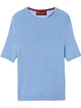 NWT Gucci Blue Wool & Silk Knit Short Sleeve Top Women Size S Photo 0