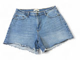 Abercrombie & Fitch The Dad Jean Shorts High Rise 33/16 Distressed Curve Denim Photo 0