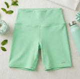 Alo Yoga High Waist Biker Shorts Neon Green XS RN87370 Athletic Activewear Photo 0