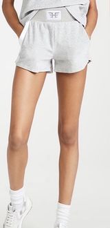 Revolve Heroine Sport Velour Velvet Grey Boost Pull on Shorts Photo 0