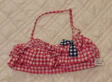 Marina West Pink Gingham Bikini Top NWT Ruffle Bow Coquette Cottagecore Swim 26" Photo 0