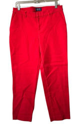Old Navy Women Red‎ Harper Mid-Rise Career Pants Size 8 Regular Colorful Career Photo 0