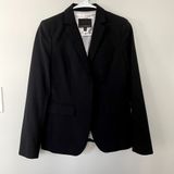Banana‎ Republic black business formal blazer suit top wool women size 0 Photo 0