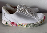 Kizik Irvine Sneakers Women’s 6.5 White Floral Tropical Hands Free Slip On Shoes Photo 0