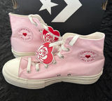 CONVERSE Chuck Taylor all star lift hi top pink hearts shoes sneakers sz 9 new Photo 0