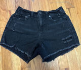 Black Aerie Jean Shorts Distressed Photo 0
