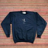Vtg M&C Sportswear Rhinestone Halloween Skeleton Black Sweatshirt Photo 0