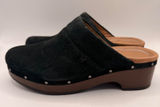 Vionic Kacie Black Suede Studded Wood Platform Clogs Mules Womens 8 VW18254 Photo 0