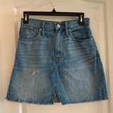 Madewell Women’s 25 Rigid Denim A-Line Mini Skirt in Keene Wash Cutout Edition Photo 0