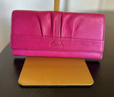 Vintage Y2K Coach Soho Pleated Trifold Wallet pink Photo 0