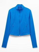 New Athleta XS Salutation Crop Jacket Breaker Blue X-Small Regular Photo 0