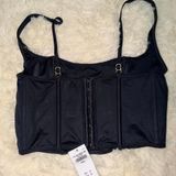 Abercrombie & Fitch Lace and Satin Bustier Size Small NWT Black Photo 0
