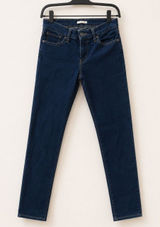 Levi’s 711 Skinny Jeans Womens 28 Dark Wash Mid Rise Stretch Denim Indigo Blue Photo 0