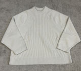 Lululemon Ribbed Sweater Womens Large Ivory Beige Cotton Blend Jumper Stretch Photo 0