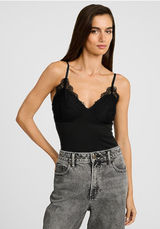 NWT Express Lace Trim Bodysuit Sz M Photo 0