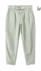 Free People We The Free Paloma Slouchy Belted Pants Size 25 Sage Green High Rise Photo 0