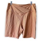 Aerie Offline Bike Shorts High Rise Real‎ Me Metallic Copper Ribbed Size small Photo 0