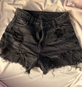 Black Jean Shorts American Eagle Photo 0