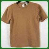 Vintage Cashmere Academia Eclectic Grandma Austin Reed Petite Camel Sweater‎ VTG Photo 0