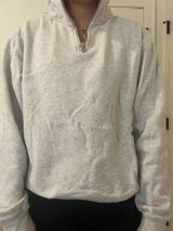 Grey Brandy Melville Quarter-Zip Photo 0
