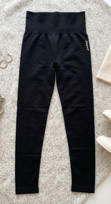 ECHT Women Black High Rise Seamless Athletic Gym Leggings Photo 0