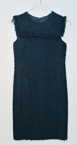 Akris Punto Black Wool Blend Boucle Tweed Sleeveless Dress Photo 0