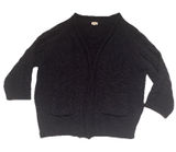 Anthropologie POL Women's Black Chunky Cable Knit Open Front cardigan Size‎ M Photo 0